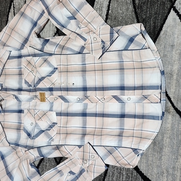 BKE EMBROIDERED PLAID TAILORED FIT SNAP-BUTTON LONG-SLEEVED SHIRT - Picture 6 of 13